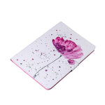 Custodia in pelle viola con slot carte per iPad Mini