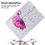 Custodia in pelle viola con slot carte per iPad Mini