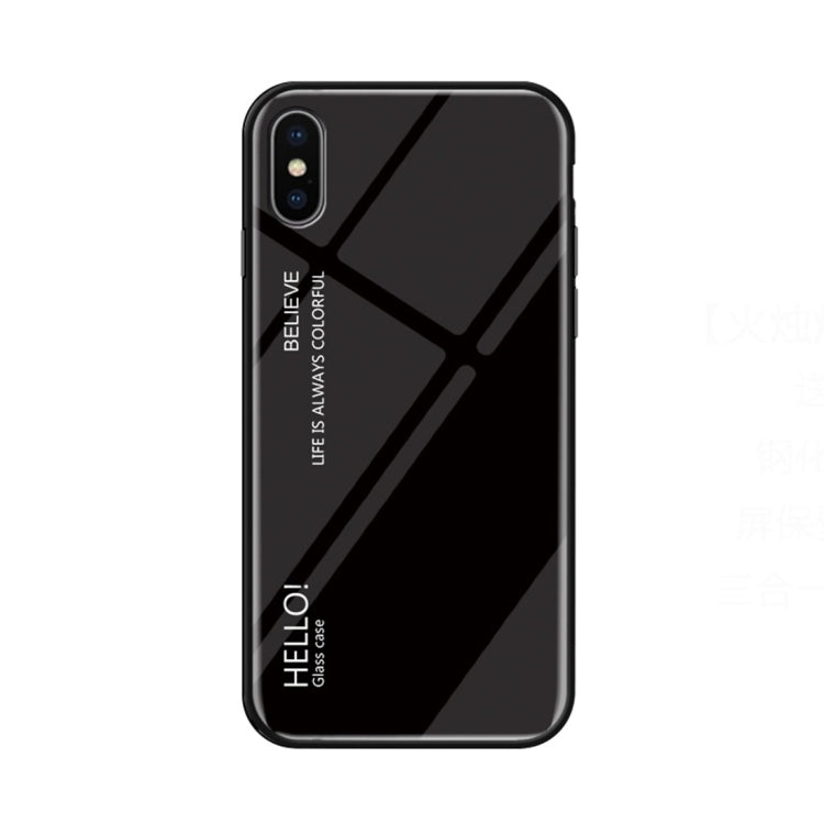 Custodia in vetro colorato per iPhone X e XS