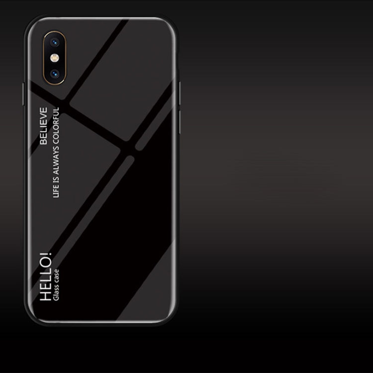 Custodia in vetro colorato per iPhone X e XS