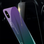 Custodia in vetro colorato per iPhone X e XS