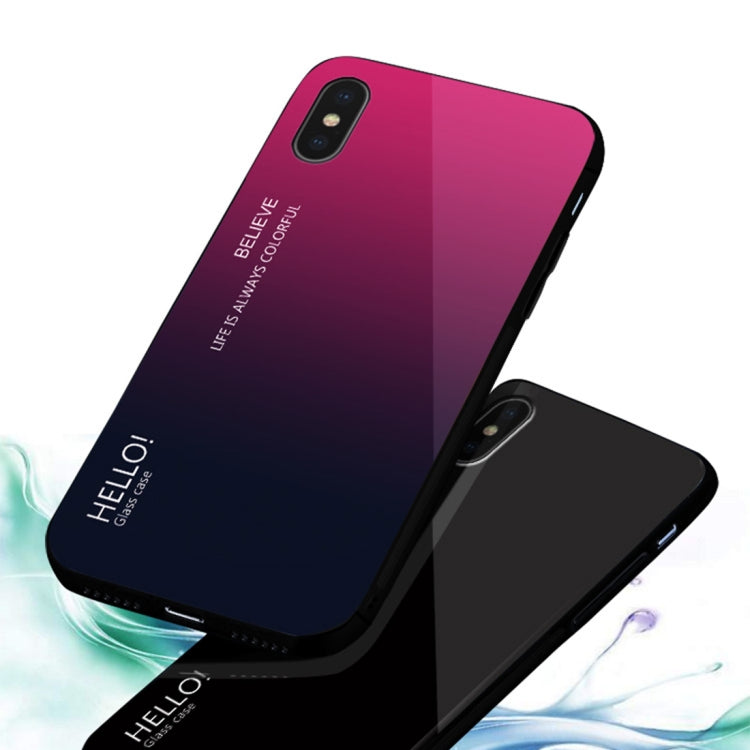 Custodia in vetro colorato per iPhone X e XS