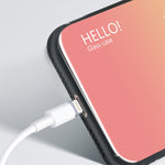 Custodia in vetro colorato per iPhone X e XS