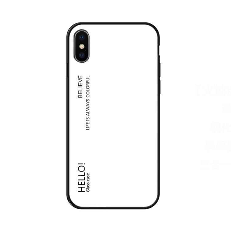 Custodia in vetro colorato per iPhone X e XS