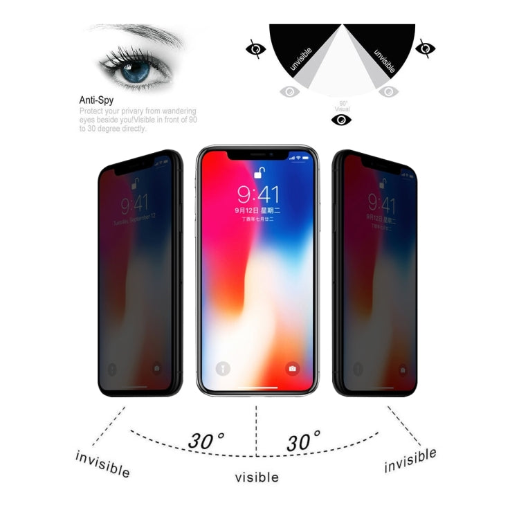 Pellicola vetro temperato privacy per iPhone X 0,3 mm