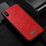 Custodia TPU e pelle per iPhone XS Max