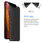 Pellicola vetro temperato privacy per iPhone XS Max