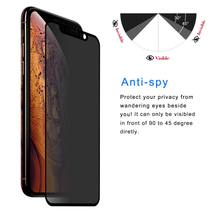 Pellicola vetro temperato privacy per iPhone XS Max