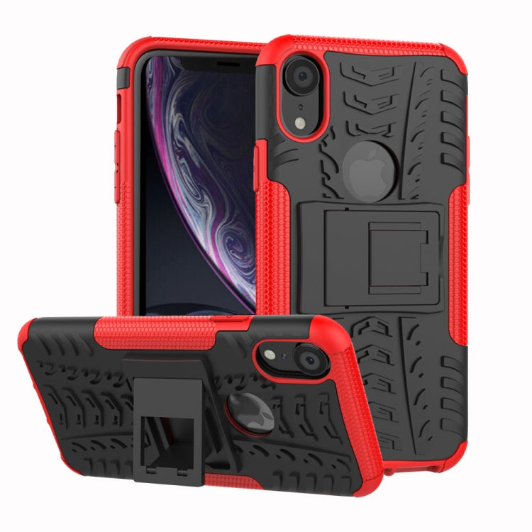 Custodia antiurto TPU e PC per iPhone XR con supporto