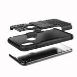 Custodia antiurto TPU e PC per iPhone XR con supporto