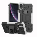 Custodia antiurto TPU e PC per iPhone XR con supporto