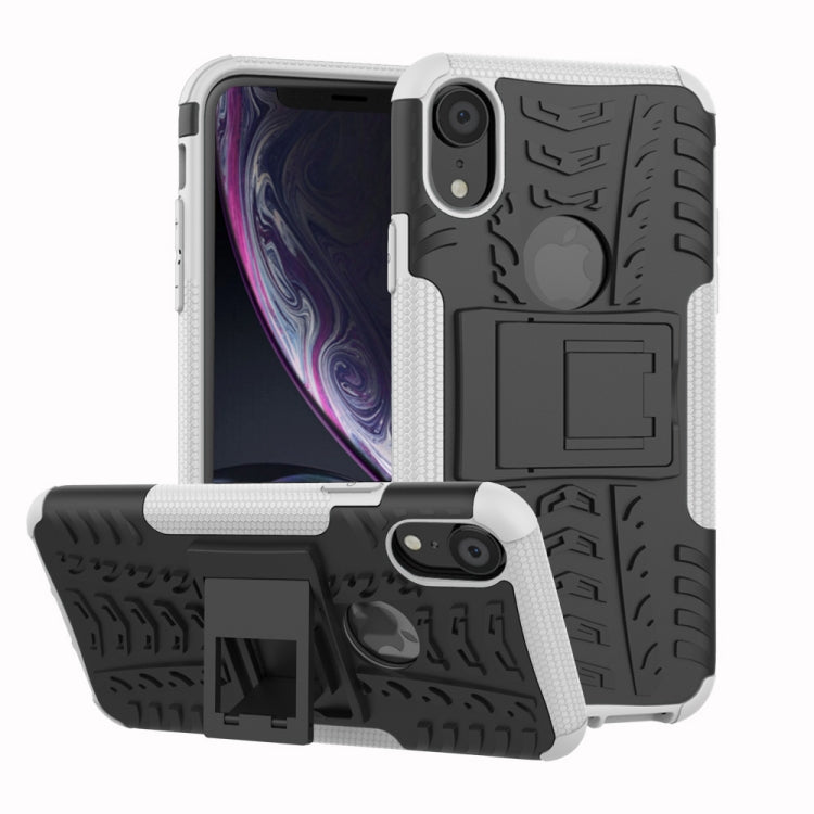 Custodia antiurto TPU e PC per iPhone XR con supporto