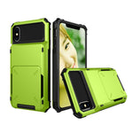 Custodia antiurto TPU e PC per iPhone X e XS con slot carte