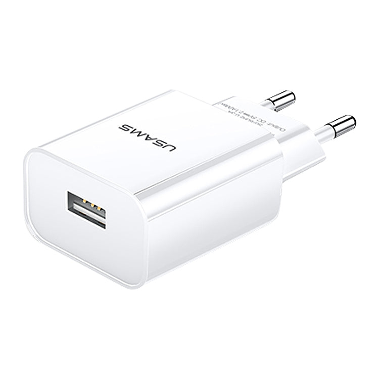 Caricabatterie da viaggio USB singolo USAMS 2.1A con presa EU