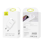 Caricabatterie da viaggio USB singolo USAMS 2.1A con presa EU