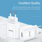 Caricabatterie da viaggio USB singolo USAMS 2.1A con presa EU