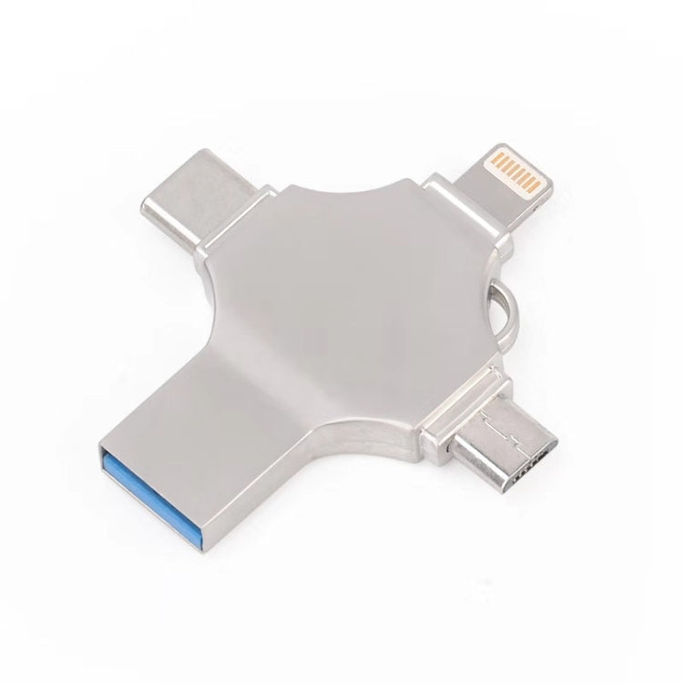 Chiavetta USB 3.0 16GB 4 in 1 con 8 Pin, Micro USB e Type-C