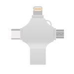 Chiavetta USB 3.0 16GB 4 in 1 con 8 Pin, Micro USB e Type-C