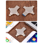 Chiavetta USB 3.0 16GB 4 in 1 con 8 Pin, Micro USB e Type-C