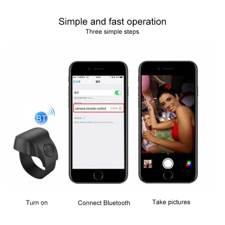 Anello controllo remoto selfie Bluetooth 5.1