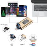 Disco Flash 3 in 1 Metallo 16GB USB Tipo C OTG