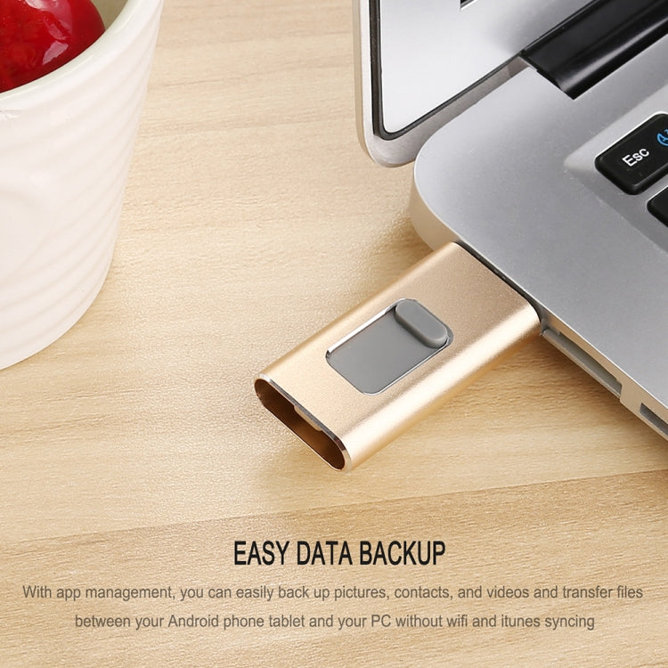 Disco Flash 3 in 1 Metallo 16GB USB Tipo C OTG