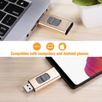 Disco Flash 3 in 1 Metallo 16GB USB Tipo C OTG