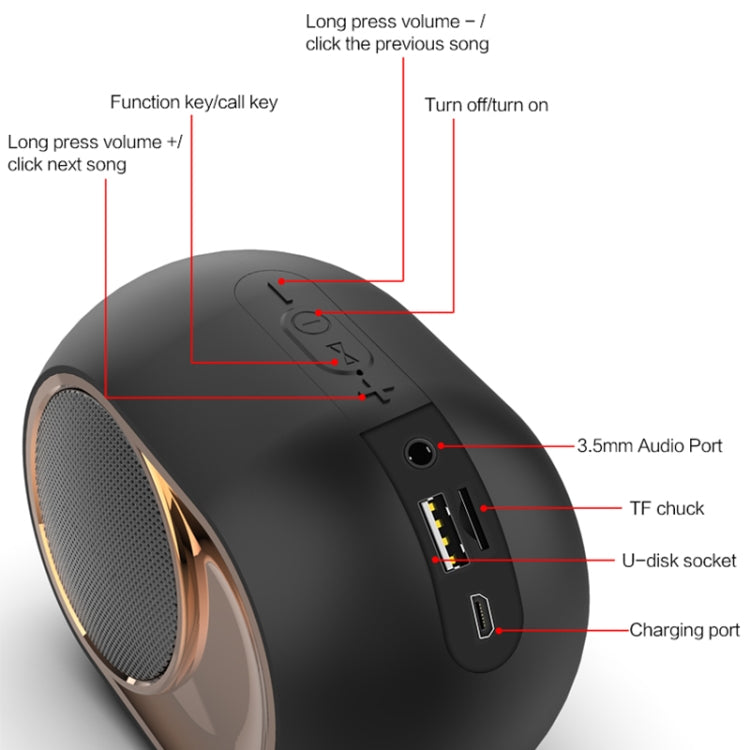 Altoparlante Bluetooth impermeabile X6 TWS 5W