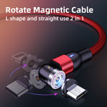 Cavo ricarica magnetico 8 pin 1m nylon intrecciato