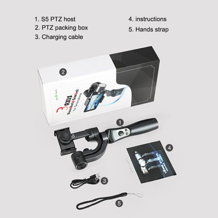 Stabilizzatore gimbal palmare S5 a 3 assi per smartphone