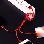 Cavo ricarica dati USB 3 in 1 retrattile 1,2 m