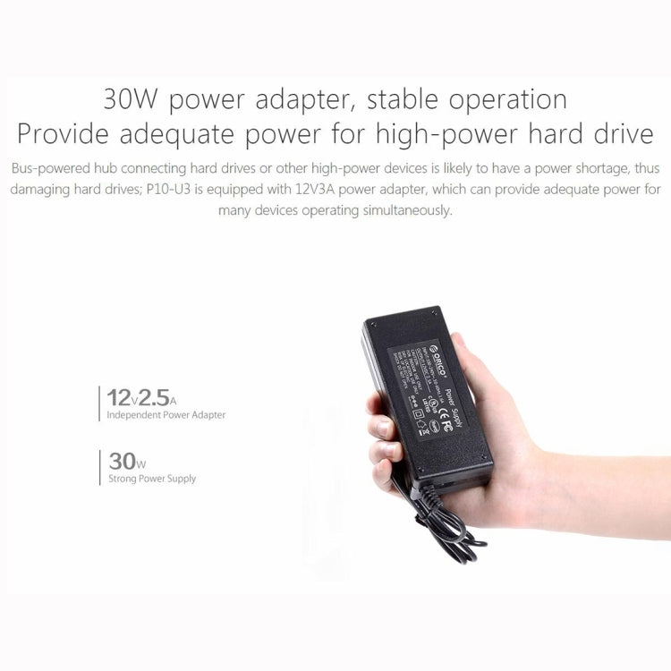 HUB ORICO P10-U3-V1 10 porte USB 3.0, USB 3.0