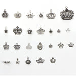 Set 25 pendenti corona in argento tibetano