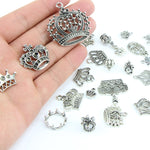 Set 25 pendenti corona in argento tibetano