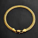 Bracciale semplice in oro giallo 18 carati 20 cm