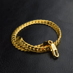 Bracciale semplice in oro giallo 18 carati 20 cm
