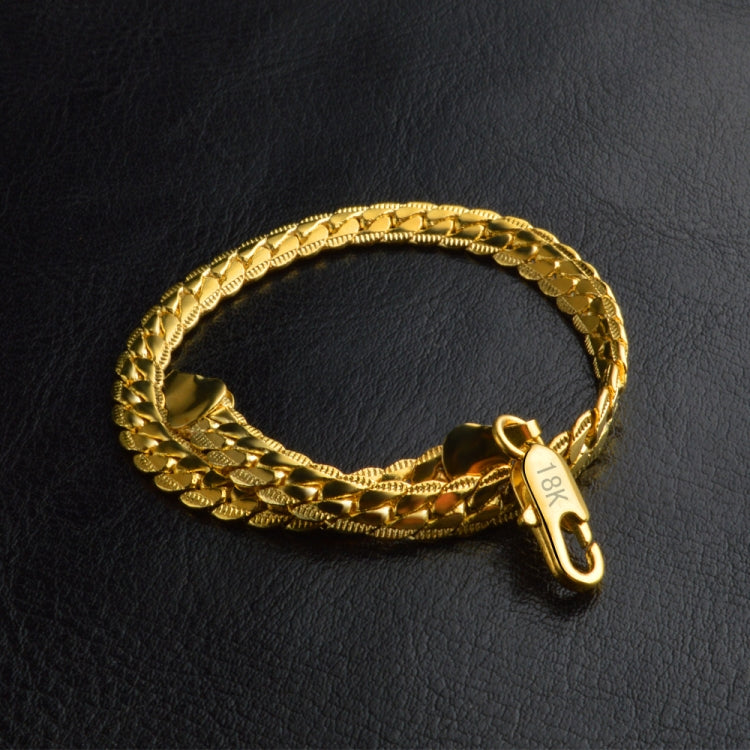 Bracciale semplice in oro giallo 18 carati 20 cm