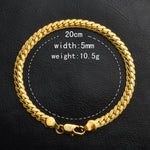 Bracciale semplice in oro giallo 18 carati 20 cm