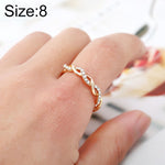 Anello modellante twist con strass donna taglia 8