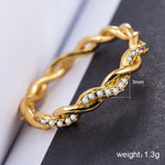Anello modellante twist con strass donna taglia 8