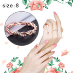 Anello modellante twist con strass donna taglia 8
