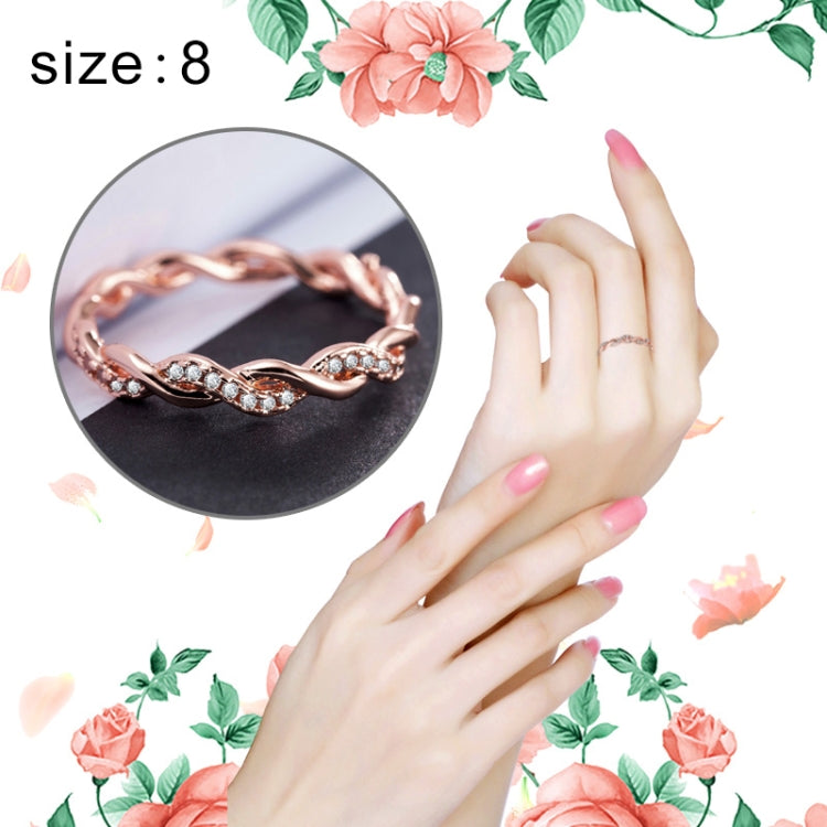 Anello modellante twist con strass donna taglia 8