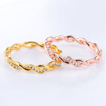 Anello modellante twist con strass donna taglia 8