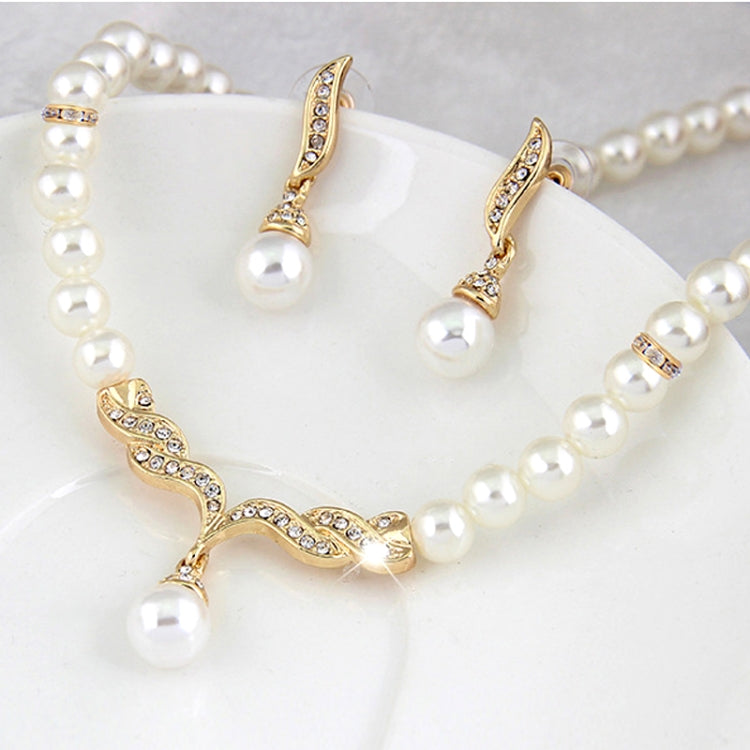 Set gioielli donna collana e orecchini con perline 3 in 1