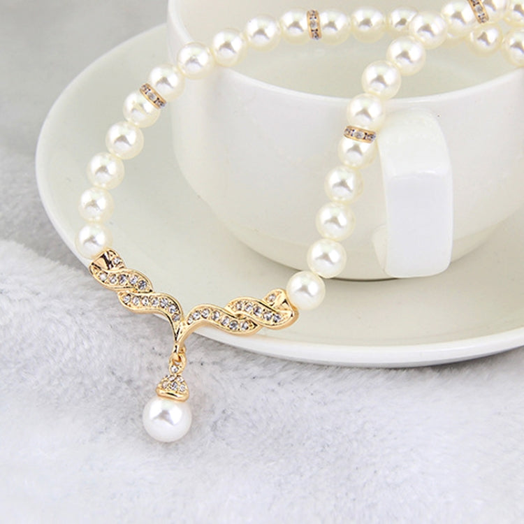 Set gioielli donna collana e orecchini con perline 3 in 1