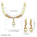 Set gioielli donna collana e orecchini con perline 3 in 1