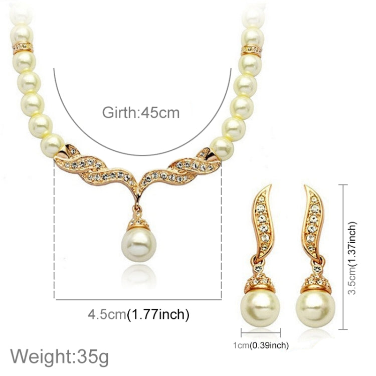 Set gioielli donna collana e orecchini con perline 3 in 1