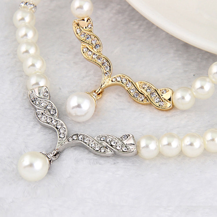 Set gioielli donna collana e orecchini con perline 3 in 1