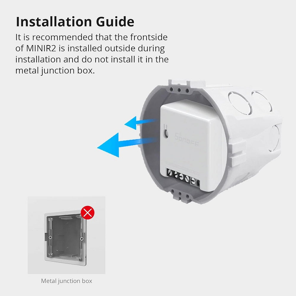Interruttore WiFi smart Sonoff MINI R2 da incasso - immagine 3