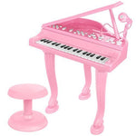 Tastiera elettronica rosa per bambini con microfono e ingresso AUX 3.5mm